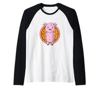 Signo de Estrella Chino de Cerdo (Rama de la Tierr Camiseta Manga Raglan