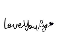 Signo de guión de amor | Te amo adiós signo |Letrero decorativo de Metal Love You Bye, decoración de San Valentín para puerta de entrada de pasillo para el hogar