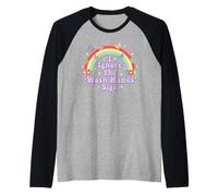 Signo de Humor Divertido para Adultos I Ignore The 'Wash Hands Camiseta Manga Raglan