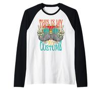 Signo de la Paz Retro Esta es mi Fiesta de Disfraces de los Camiseta Manga Raglan