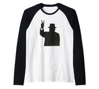 Signo de la Victoria de Winston Churchill Icono británico de la Segunda Camiseta Manga Raglan