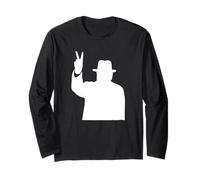 Signo de la Victoria de Winston Churchill Icono británico de la Segunda Manga Larga