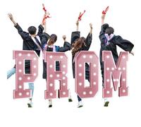 Signo De Luces De Letras LED, Gran PROM Marquee Light Up Letters Sign For Graduation Party Decorations 2024(PROM Pink,3FT)