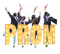 Signo De Luces De Letras LED, Gran PROM Marquee Light Up Letters Sign For Graduation Party Decorations 2024(PROM Yellow,3FT)