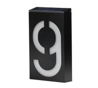 Signo de número de casa, Número de casa solar, dirección exterior, señal de luminiscencia LED, placa exterior, calle digital(Number-9)