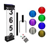 Signo de número de casa, Números de casa para exterior, señal de dirección Solar acrílica con estacas de hierro, Control remoto que cambia de Color RGBW impermeable, iluminado