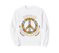 Signo de Paz Floral de manifestante pacífico no pagado Sudadera