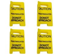 Signo de Precaución Sobreestimulada Pinza para Pelo, No Acercarse Señal y Clips Divertidos en Color Amarillo para Mujeres, Regalo para Compañeros y Amigos - Pack de 4