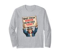 Signo de protesta del tío Sam político satírico Manga Larga