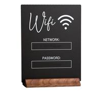 Signo de WiFi de acrílico - Pantalla independiente de información de Internet para visitantes, soporte de contraseña minimalista | Elegante mostrador para la venta al por menor, hogar,
