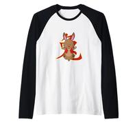 Signo del Zodiaco Chino Conejo Símbolo de Calma Camiseta Manga Raglan