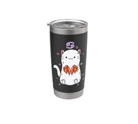 Signo del zodiaco de cáncer como horóscopo gato Vaso térmico de acero inoxidable de doble pared