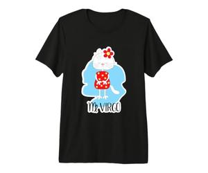 Signo del Zodiaco de Virgo Lindo Gato Astrología Horóscopo Camiseta Premium
