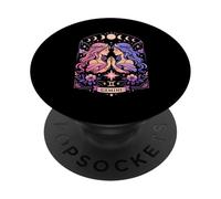 Signo del Zodiaco Géminis Fases Lunares Estética Oculta Celestial PopSockets PopGrip Adhesivo