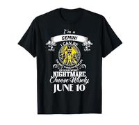 Signo del Zodiaco Géminis Mujer Hombre Cumpleaños Junio 10 Soy Géminis Camiseta