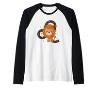 Signo del Zodiaco Leo como horóscopo Animal Camiseta Manga Raglan