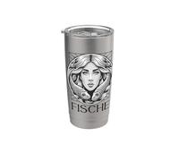 Signo Del Zodiaco Piscis Cumpleaños Ascendente Horóscopo Vaso térmico de acero inoxidable de doble pared
