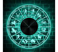 Signo del zodiaco Reloj de pared iluminado de acrílico astrológico Iluminación de astrología Decoración del hogar Luz de pared LED Constelación de arte de astronomía Regalos para el día de la madre