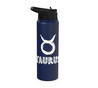 Signo del zodiaco Tauro - Amante del horóscopo minimalista Stainless Steel Insulated Water Bottle
