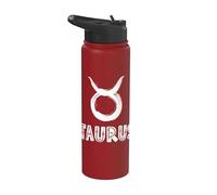 Signo del zodiaco Tauro - Amante del horóscopo minimalista Stainless Steel Insulated Water Bottle
