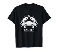 Signo geométrico del horóscopo del cáncer Astrología Celestial Camiseta gráfica económica, Hombre, Negro, XL