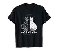 Signo geométrico del horóscopo Géminis Astrología Celestial Camiseta gráfica económica, Hombre, Negro, L