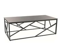 Signo Meble Escada A III - Mesa de centro rectangular, efecto mármol, color gris y negro, 120 x 60 cm