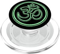 Signo Om Tradicional del Budismo & Hinduismo (Verde) PopSockets PopGrip para MagSafe