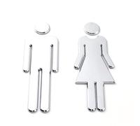 Signo Placa de Puerta WC, Baño Señal, Señales WC, Cartel baño Mujer Hombre Carteles para Aseo Pegatinas WC Señalización Aseos para Cafetería Restaurante Centro Comercial Hote