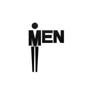 Signo Placa de Puerta WC Número de puerta baño 3D for hombres y mujeres, letrero creativo for inodoro, tablero acrílico, decoración del hogar Hotel(Color 8,25x16cm)