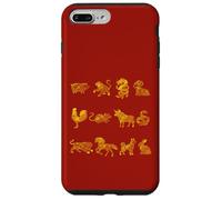 Signos de Animales del Zodiaco Chino Año Nuevo Chino Carcasa para iPhone 7 Plus/8 Plus