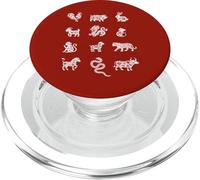 Signos de Animales del Zodiaco Chino Año Nuevo Chino Lunar PopSockets PopGrip para MagSafe