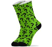 Signos De Interrogación Verdes Y Negros Mujer Hombre Calcetines Deportivos Cómodos Calcetine Deporte Antideslizantes Work Socks Para Senderismo Uso Multiestación Uso Diario