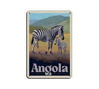 Signos de metal retro Angola África Casa Cocina Restaurante Pared Club Casa Decoración Viaje Estaño Signos 14x20CM