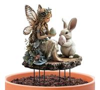 Signos de patio de conejito de Pascua, estacas de patio de pascua acrílico de conejito, decoración del jardín de conejito acrílico,letrero de decoración del patio de huevo de los conejos de los pastor