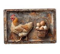 Signos de pollo y huevos frescos Vintage, letreros de pollo de metal de 11.8x7.9 pulgadas, letrero de estaño de metal vintage, signo de la granja para decoraciones de paredes de la granja