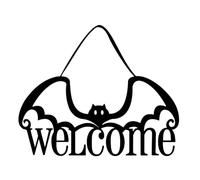 Signos de puerta de bruja para puerta de entrada - La bruja está en signo colgante Palabras negras | Decoración de suspensión de Halloween para decoración al aire libre del porche de fiesta de