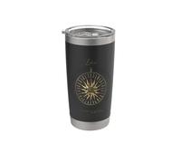 Signos del zodiaco rueda del zodiaco horóscopo astrología cielo Vaso térmico de acero inoxidable de doble pared