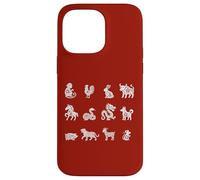 Signos Lunares Animales del Zodiaco Chino Año Nuevo Chino Carcasa para iPhone 14 Pro MAX