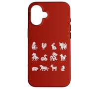 Signos Lunares Animales del Zodiaco Chino Año Nuevo Chino Carcasa para iPhone 16