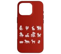Signos Lunares Animales del Zodiaco Chino Año Nuevo Chino Carcasa para iPhone 16 Pro