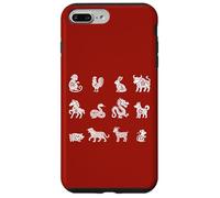 Signos Lunares Animales del Zodiaco Chino Año Nuevo Chino Carcasa para iPhone 7 Plus/8 Plus