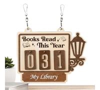 Signos para contar libros leídos - Colgante decorativo como motivo de destino de lectura - Rastreador para los libros que he leído este año, adecuado para profesores autores