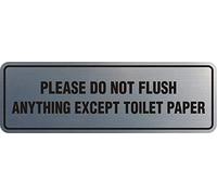 Signs ByLITA - Señal de papel higiénico (texto en inglés)