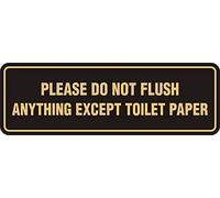 Signs ByLITA - Señal de papel higiénico (texto en inglés)