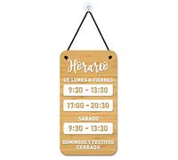 SIGNS - Design para personalizar - Cartel Horario de Apertura - Shabby Chic OH07 - Placa Horario para Tiendas, Cartel horario comercio, Placa horario comercial, cartel horario negocio (Español)