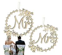 Signs Mr and Mrs, decoración de letreros de la Silla de Madera y Novio de Madera para Bodas, letreros creativos y Elegantes de la Silla de Boda Novios