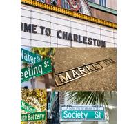 Signs of Charleston SC Gratitude Journal: 8.5 x 11 100 lined pages softcover notebook street signs in Downtown Charleston Historic District