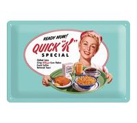 signs-unique Cartel de Chapa Retro Kellogg's Quick K Menu - Idea de Regalo para la Cocina, metálico, Diseño Vintage para decoración Pared, 20x30x0.2 cm
