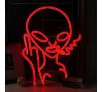 SIGNSHIP Las luces de neón alienígenas se utilizan para decorar paredes con USB para decorar LED letreros de neón novedosos letreros de neón alienígenas rojos para habitaciones familiares